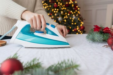 hand iron clothing for christmas holiday
