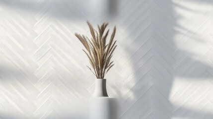 Modern wallpaper pattern, large-scale wall art, embossed paper effect with herringbone lines