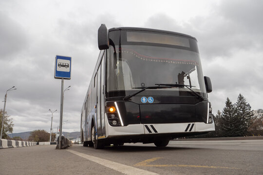 City bus on a bus-stop
