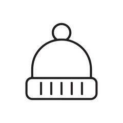  Winter hat icon outline illustration vector 