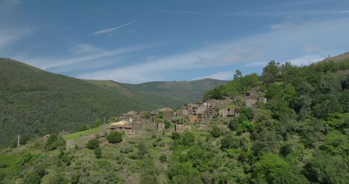 Casal Novo, traditional schist village nestled in the Lous&atilde; mountains, Portugal