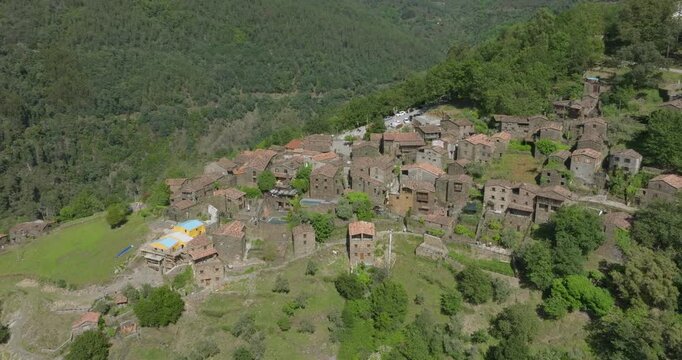Casal Novo, traditional schist village nestled in the Lous&atilde; mountains, Portugal
