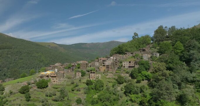 Casal Novo, traditional schist village nestled in the Lous&atilde; mountains, Portugal