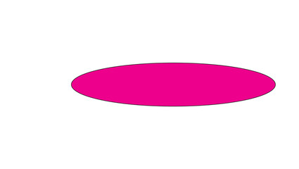 A simple illustration of a solid pink oval shape on a plain white background with soft shadows around it