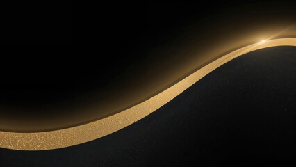 Luxurious minimalist gradient style design for the background in black and gold tones. Elegant and simple background design.
