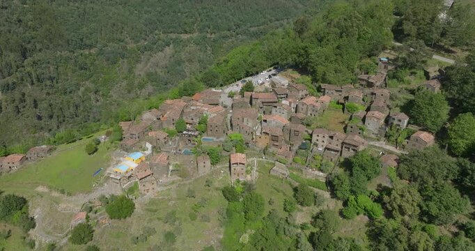 Casal Novo, traditional schist village nestled in the Lous&atilde; mountains, Portugal