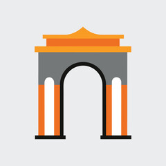 A colorful stylish arch vector art illustration