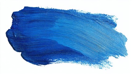 blue paint brush strokes in watercolor isolated