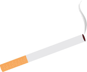 Realistic Cigarette Vector Illustration | Smoking Concept Design
