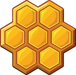 Lunar Geometric Modernism, golden hexagonal honeycomb pattern with dimensional geometric structure