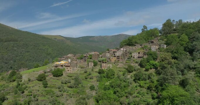 Casal Novo, traditional schist village nestled in the Lous&atilde; mountains, Portugal