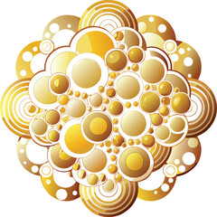 Lunar Geometric Modernism, white spheres in honeycomb arrangement creating modern geometric pattern