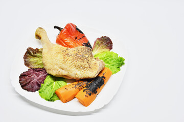 Photo of boiled chicken with vegetables