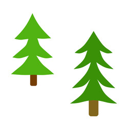 Minimalist Cartoon Christmas Tree Vector Illustration with Gifts and Ornaments – Holiday Background Design