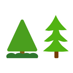 Minimalist Cartoon Christmas Tree Vector Illustration with Gifts and Ornaments – Holiday Background Design