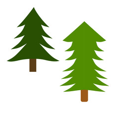 Minimalist Cartoon Christmas Tree Vector Illustration with Gifts and Ornaments – Holiday Background Design