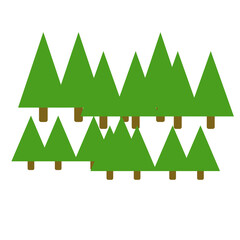 Minimalist Cartoon Christmas Tree Vector Illustration with Gifts and Ornaments – Holiday Background Design