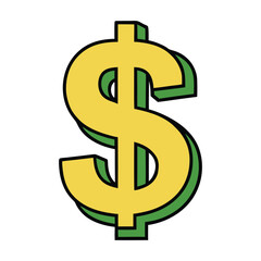 A bold, green dollar logo symbolizing wealth, finance, and prosperity, perfect for business, banking, or investment themes in a clean, modern style.
