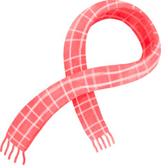 Watercolor Red Winter Scarf