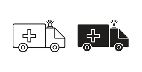 Ambulance icon simple flat trend modern graphic design abstract logotype
