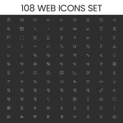 set of numbers on black