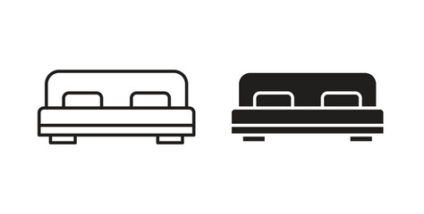 Bed icon simple flat trend modern graphic design abstract logotype