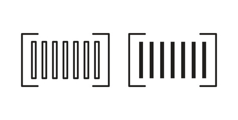 Barcode read icon simple flat trend modern graphic design abstract logotype