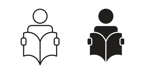 Book open reader icon simple flat trend modern graphic design abstract logotype