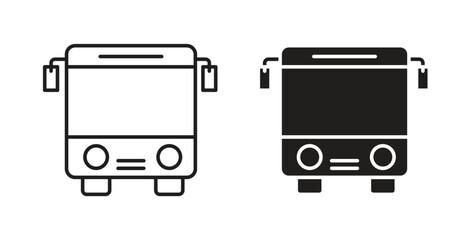 Bus icon simple flat trend modern graphic design abstract logotype