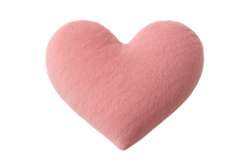 Soft Velvet Love Heart Cushion, Cozy Pastel Decor Accent for Bedroom or Nursery, Studio Cutout
