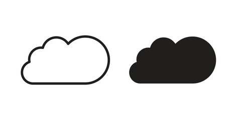 Cloud share icon simple flat trend modern graphic design abstract logotype
