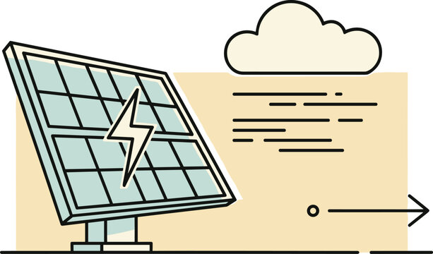 Innovative Solar Panel Generates Renewable Energy for Sustainable Future, Clean Power in Sunny Environment Representing Eco-Friendly Technology and Green Solutions for Climate Change Initiatives with
