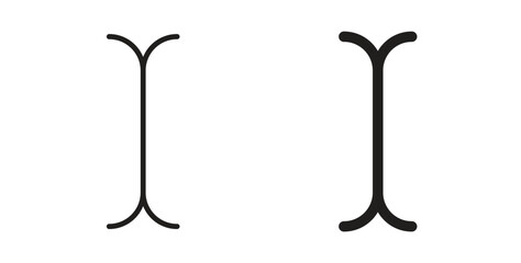 Cursor text icon simple flat trend modern graphic design abstract logotype