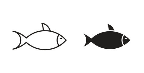 Fish icon simple flat trend modern graphic design abstract logotype