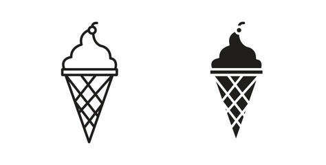 Ice cream icon simple flat trend modern graphic design abstract logotype