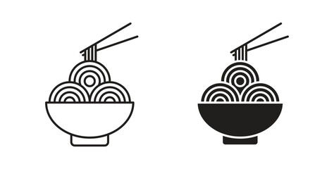 Noodles icon simple flat trend modern graphic design abstract logotype