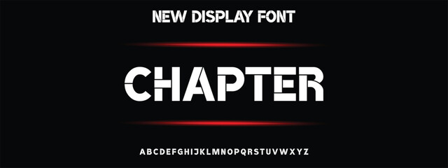 Minimal modern alphabet fonts for logo. Uppercase and lowercase Typography technology electronic digital future creative font. vector illustration