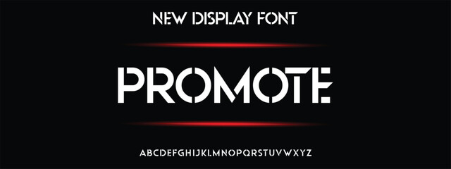 Design Modern abstract digital alphabet font. Minimal technology typography, Creative urban sport fashion futuristic font and with numbers. vector illustration.