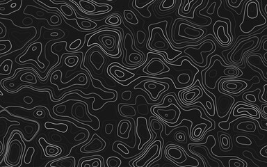 Creative vector illustration of topographic map. Art design contour background.