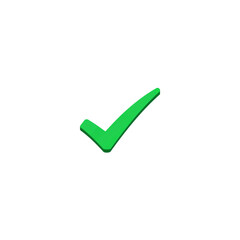 Vibrant green checkmark symbol for success approval confirmation correctness choice