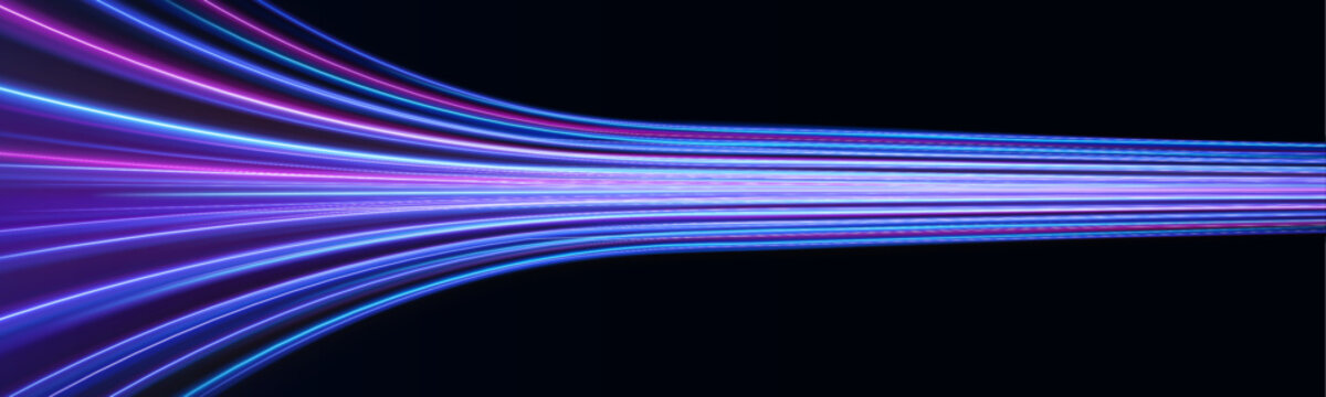 PNG city highway with twisting pink and blue neon streaks. Motion blur highlights dynamic energy flow across futuristic night roads. Perfect for speed and technology designs.
