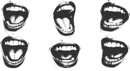 Mouth and Lips Scream Vector – Perfect for Grunge Punk Collages, Y2K Posters, Music Banners, Vintage Art, Retro Illustrations, and Brutalist Design Projects