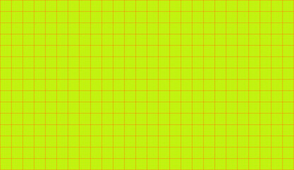 A bright yellow grid pattern with orange lines creates a structured and eyecatching design