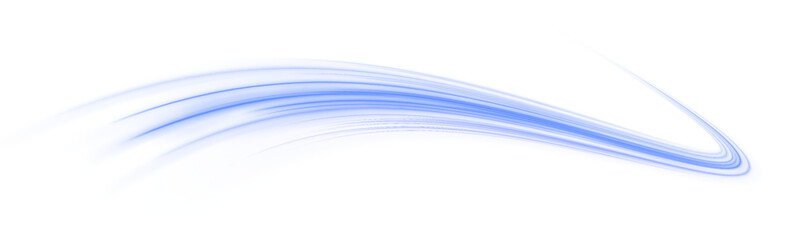 Blue wave curved lines for presentations, illustration of articles and publications on technological trends and innovations, covers of technological magazines. Light arc in blue colors.  © Ole moda