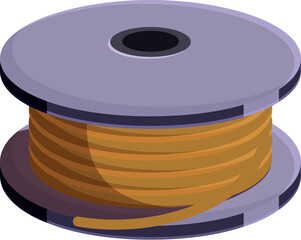 Copper coil on a spool, essential for electrical wiring and various industrial applications