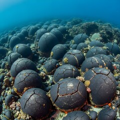Basaltic Pillow Lava Underwater Morphology