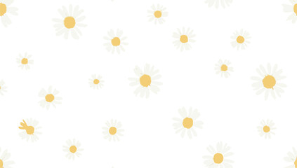 Obraz premium A minimalist vector template featuring a delicate chamomile flower pattern in a flat design style, with smooth lines and simple shapes, in a soothing color With png Transparent 