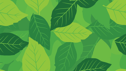 Bold Tropical Leaf Repeat in Vivid Greens, Editable Seamless Botanical Background for Sustainable Packaging, Interior Textiles, and Eco Brand Systems © VectorVibe