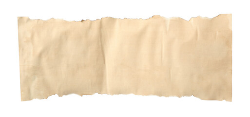 Scroll of old parchment paper isolated on white