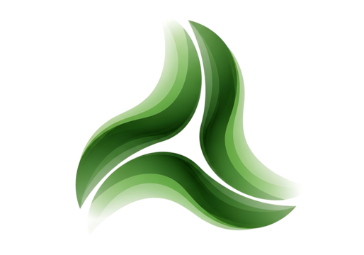 Abstract Green Swirl Logo Design with Organic Elements.